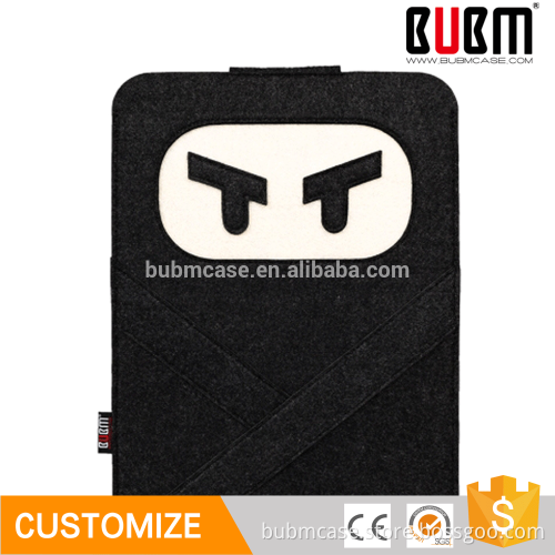 BUBM 7.9 inch Wool Felt Cute black Ninja design shockproof Tablet case